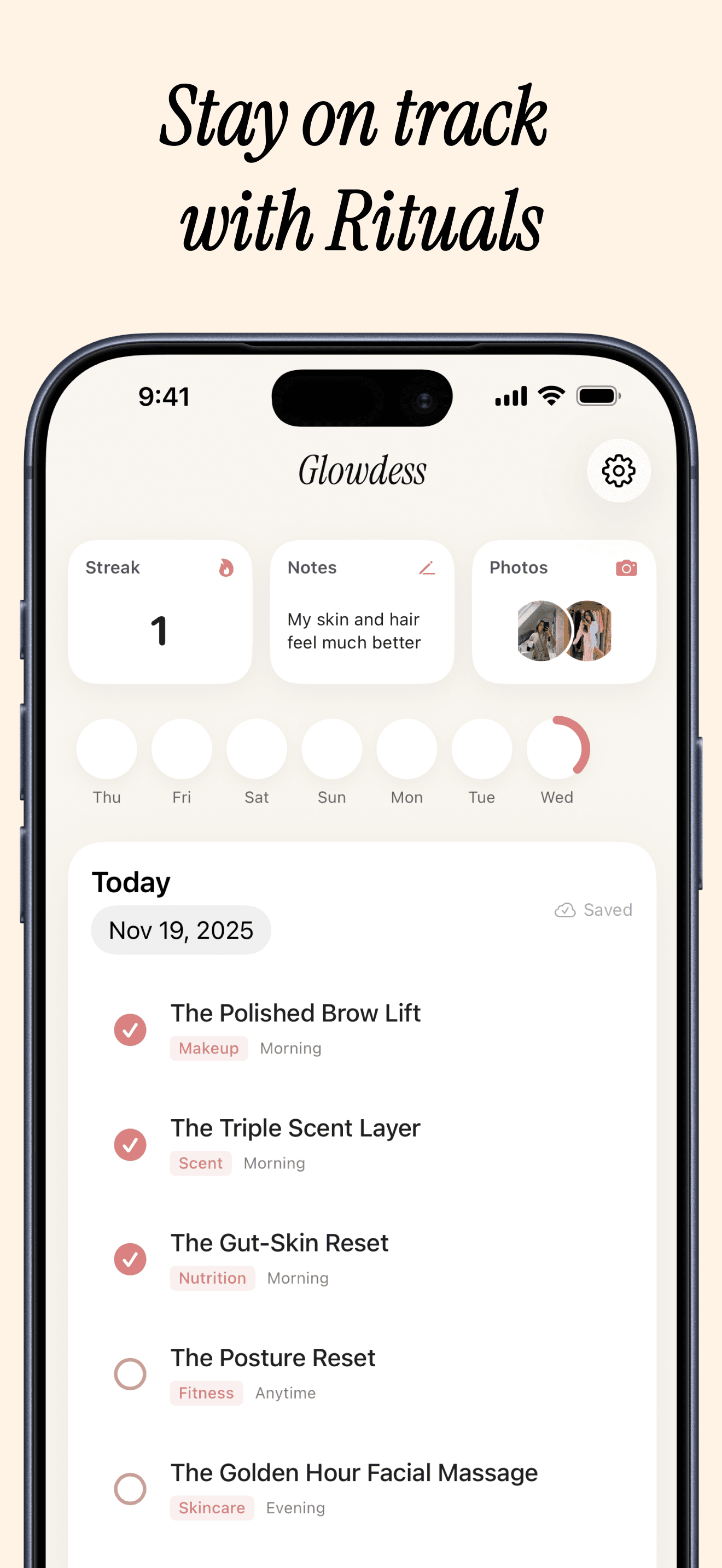 Glowdess App - Categories