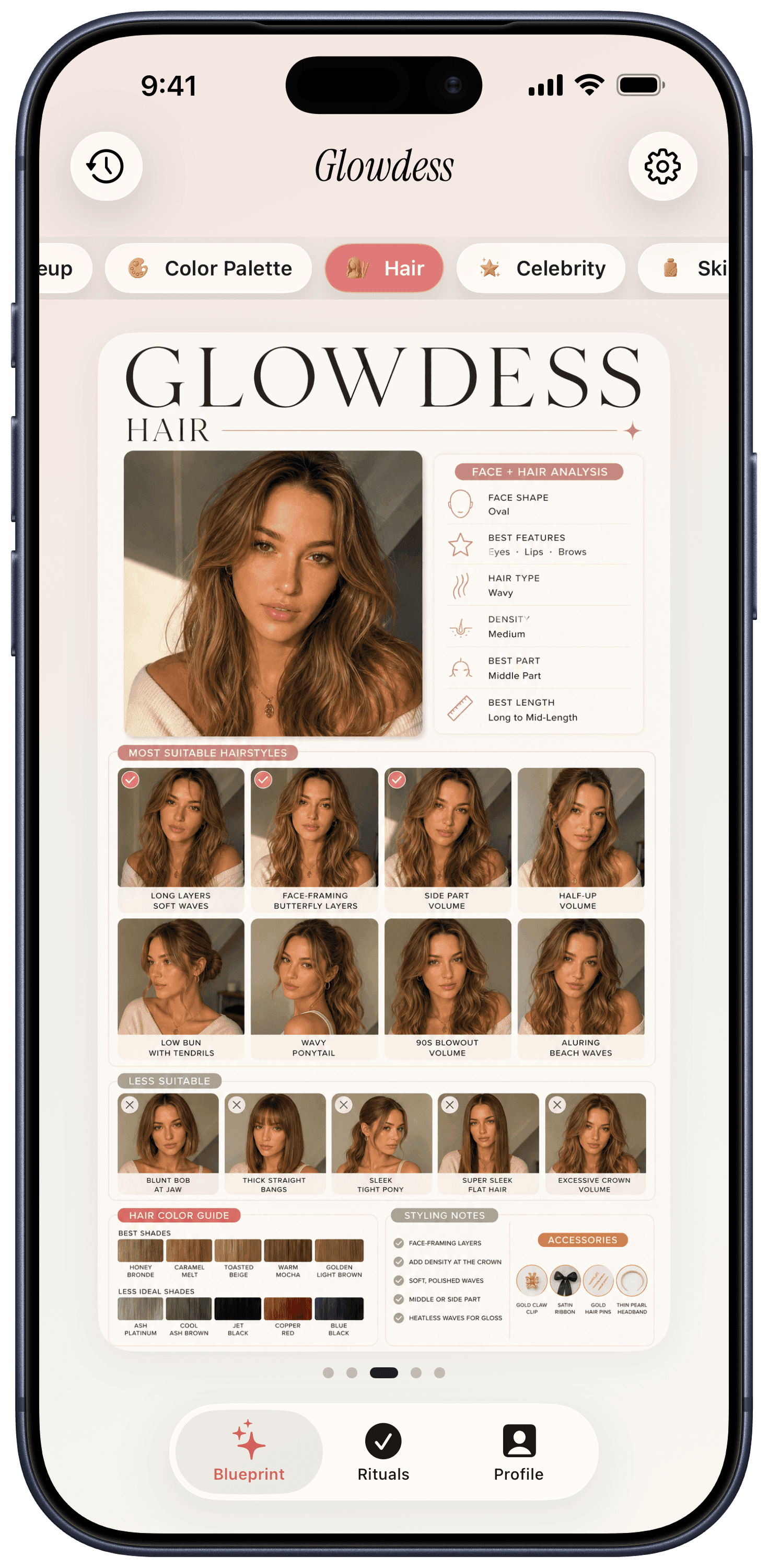 Hair blueprint preview