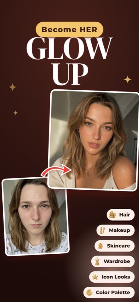 Before and after — Glow up with Glowdess